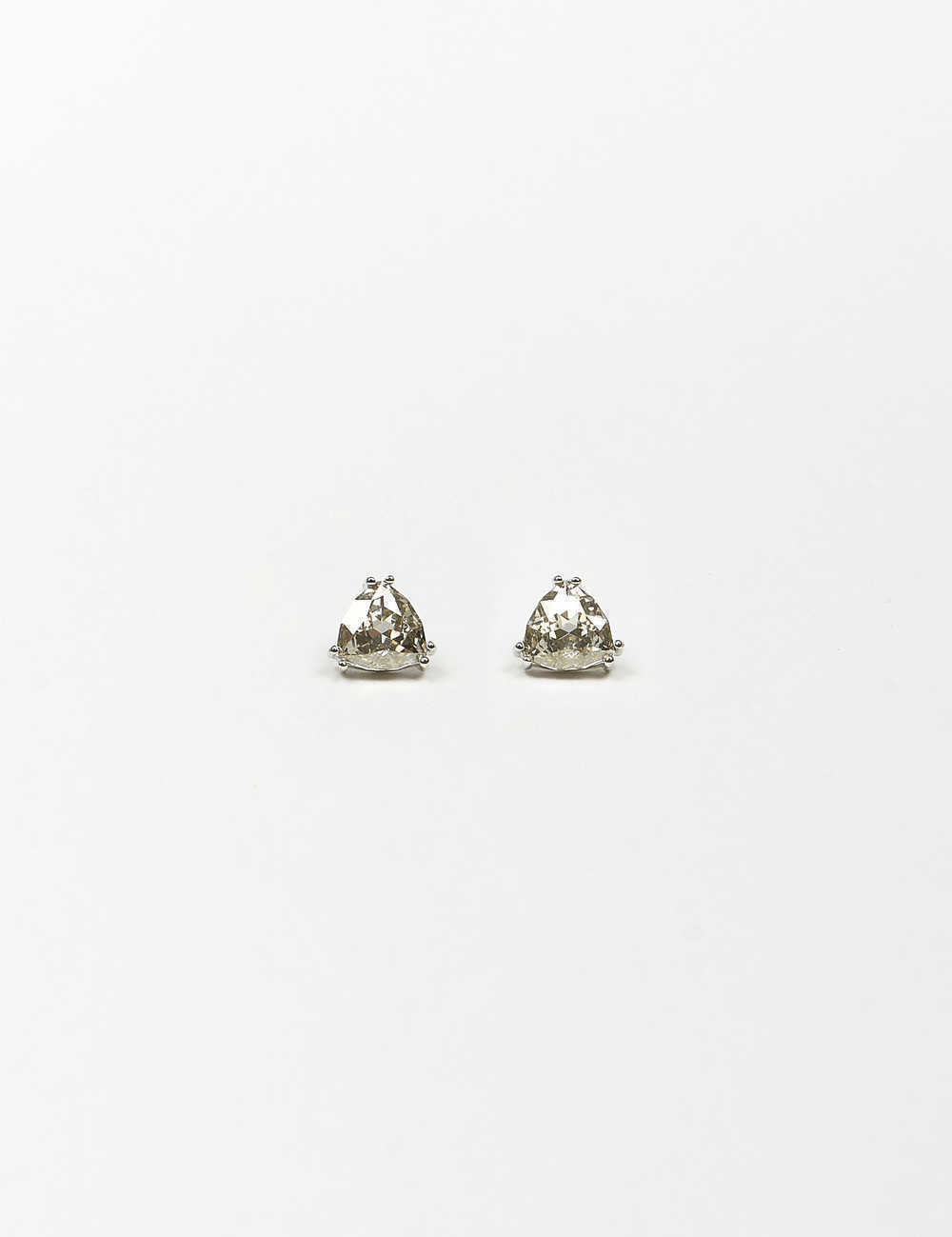 Trilliant triangle stud earring_ Shimmer grey